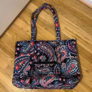 Vera Bradley large black quilted tote